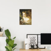 Neem het eerlijke gezicht van Vrouw, Fairy Paintin Poster (Thuiskantoor)