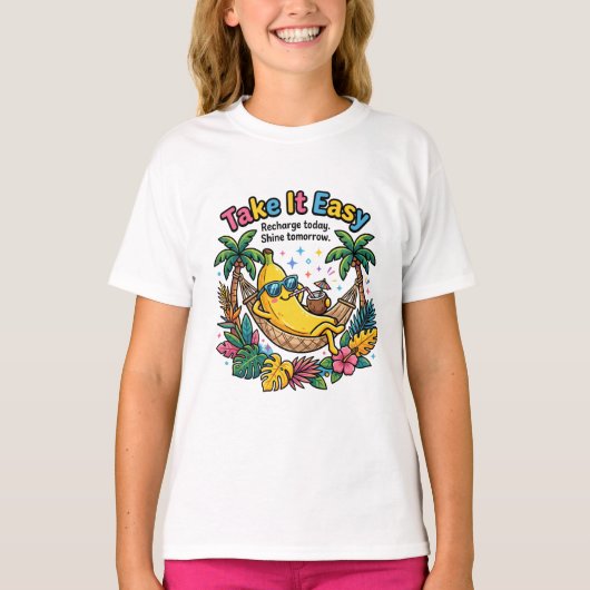 Neem het ervan – Chill Banaan Vibes T-shirt (Voorkant)