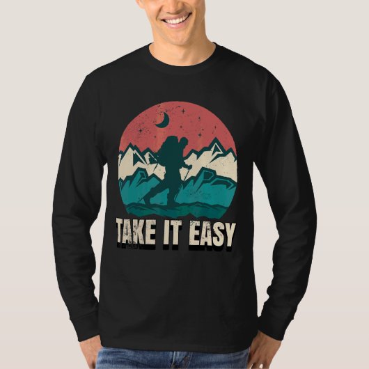 Neem het gemakkelijk als wieg en klimmen t-shirt (Voorkant)