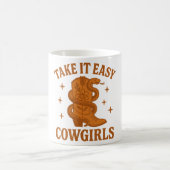 Neem het gemakkelijk Cowgirls Retro Western Boho Koffiemok (Center)