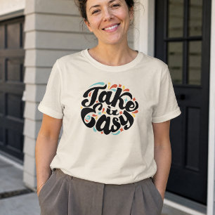Neem het gemakkelijk Kleurrijk Abstract Tri-Blend Shirt