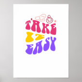 Neem het gemakkelijk mentaal bewustzijn poster (Voorkant)