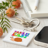 Neem het gemakkelijke Stempel van de Cartoon met G Sleutelhanger (Voorkant Rechts)