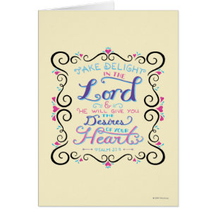 Neem het genoegen in de Heer