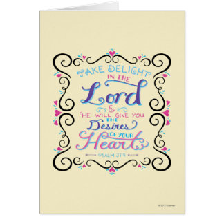 Neem het genoegen in de Heer