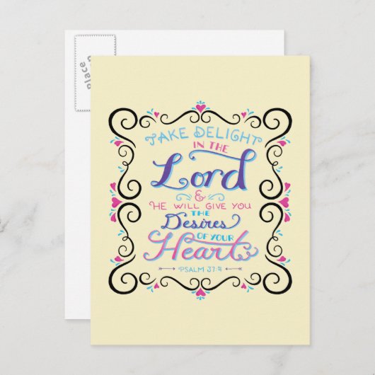 Neem het genoegen in de Heer Briefkaart (Voorkant / Achterkant)