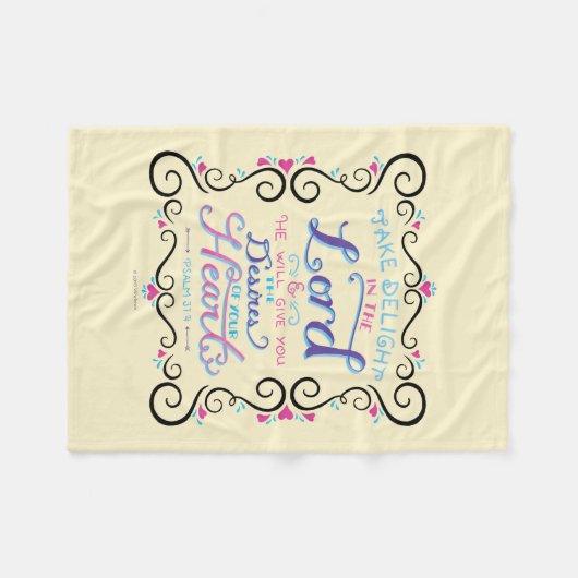 Neem het genoegen in de Heer Fleece Deken (Voorkant (Horizontaal))