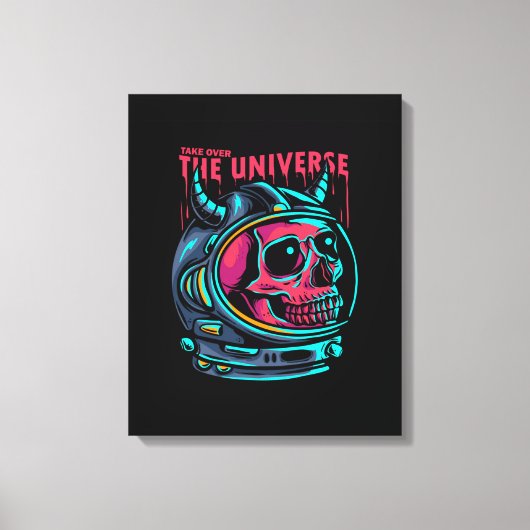 Neem het heelal over uitgerekt canvasprint canvas afdruk (Voorkant)