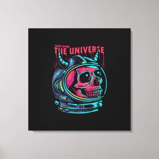 Neem het heelal over uitgerekt canvasprint canvas afdruk (Voorkant)