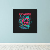 Neem het heelal over uitgerekt canvasprint canvas afdruk (Insitu (Houten vloer))