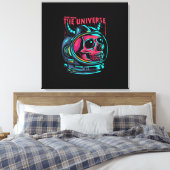 Neem het heelal over uitgerekt canvasprint canvas afdruk (Insitu (Slaapkamer))