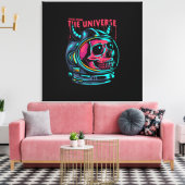 Neem het heelal over uitgerekt canvasprint canvas afdruk (Insitu (Woonkamer))
