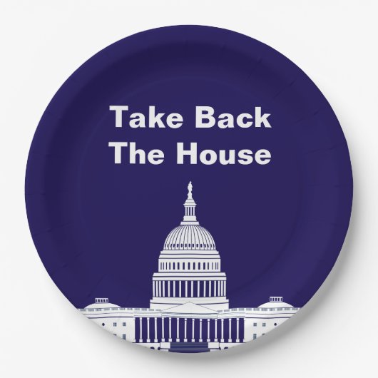 Neem het Huis van Afgevaardigden Papieren Bordje (Voorkant)