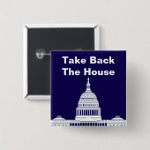 Neem het Huis van Afgevaardigden Vierkante Button 5,1 Cm (Voorkant /achterkant)