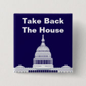 Neem het Huis van Afgevaardigden Vierkante Button 5,1 Cm (Voorkant)