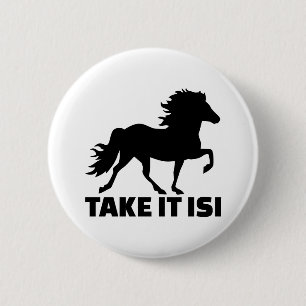 Neem het IJslandse paard mee Ronde Button 5,7 Cm