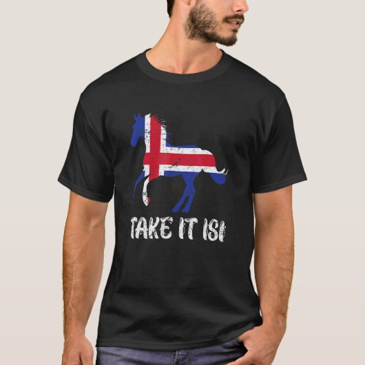 Neem het IJslandse paard T-shirt (Voorkant)
