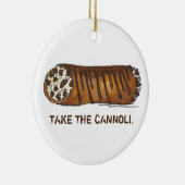 Neem het Italiaanse deeg van de Cannoli Chocolate  Keramisch Ornament (Rechts)