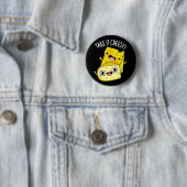 Neem het kaas komische voedsel grap donkere achter ronde button 5,7 cm (In situ)