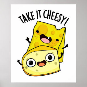 Neem het kaas komische voedsel grap poster