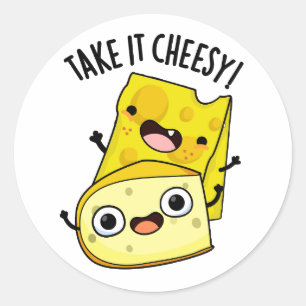 Neem het kaas komische voedsel grap ronde sticker