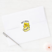 Neem het kaas komische voedsel grap ronde sticker (Envelop)