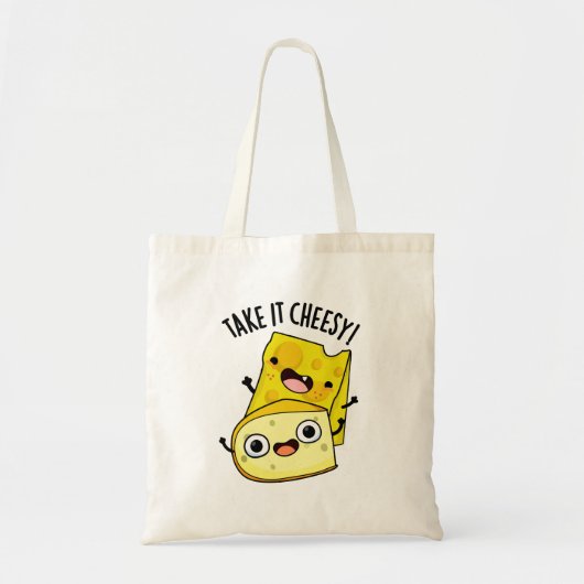 Neem het kaas komische voedsel grap tote bag (Voorkant)
