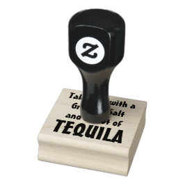 Neem het leven met een korrel zout & een shot TEQU Rubberstempel