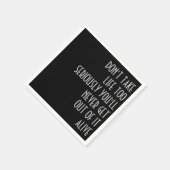 Neem het leven niet te serieus servet (Hoek)