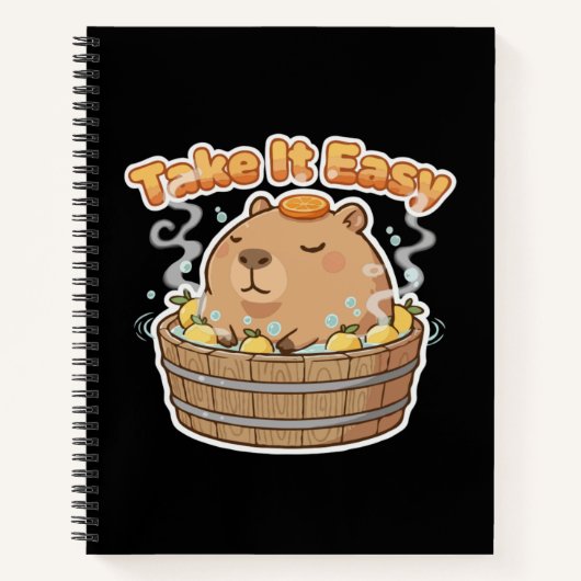 Neem het maar gemakkelijk Cute Capybara | Grappig Notitieboek (Voorkant)