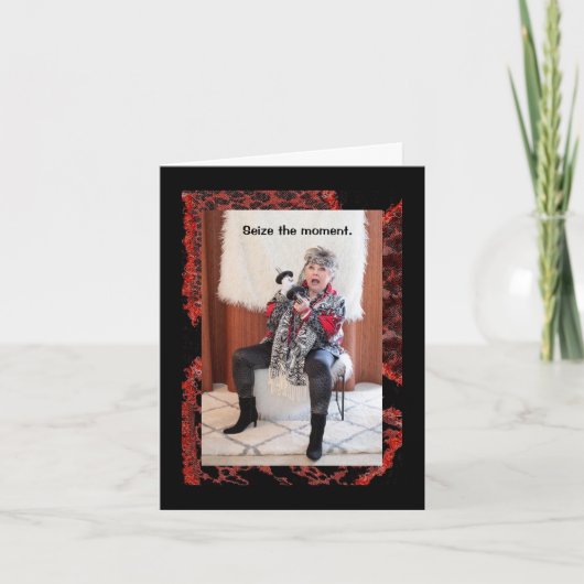 Neem het moment en eet dessert in beslag op je ver kaart (Voorkant)