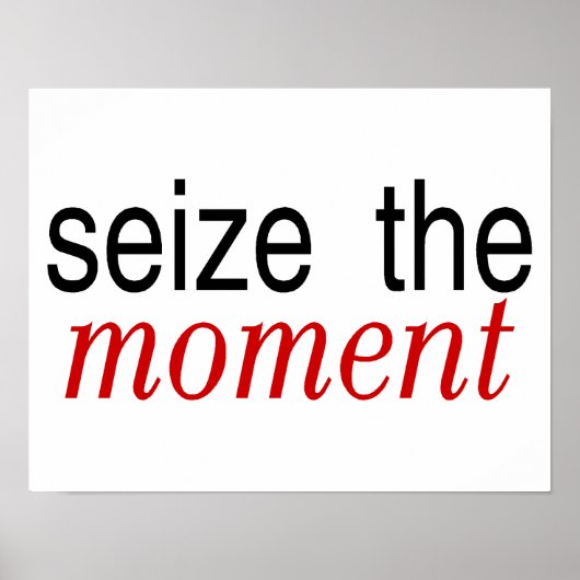 Neem het Moment Red in Poster (Voorkant)