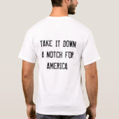 Neem het naar beneden een inkeping - zwarte wijzer t-shirt (Achterkant)
