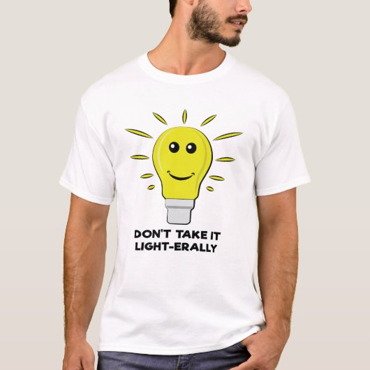 Neem het niet licht-earally - Grappige bollen woor T-shirt (Voorkant)