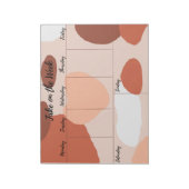 Neem het Notitieblok Week Planner in (Linkerzijde)