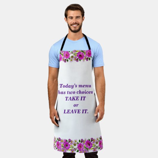 Neem het of laat het grote schort achter (Gedragen)