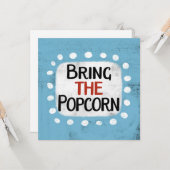 Neem het Popcorn Wenskaart mee Kaart (Voorkant / Achterkant in situ)