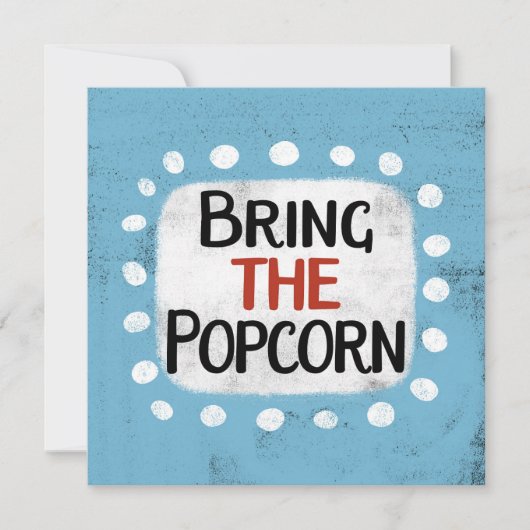Neem het Popcorn Wenskaart mee Kaart (Voorkant)