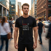 Neem het risico. Leer ervan. Win het - Motiverende Tri-Blend Shirt
