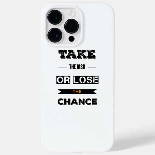 Neem het risico of verlies de kans Case-Mate iPhone case (Achterkant)