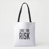 Neem het risico tote bag (Voorkant)