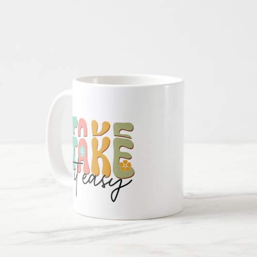 Neem het rustig koffie mok (Voorkant links)