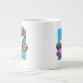 Neem het rustig ontspannen neushoorn grappig zwemb grote koffiekop (Voorkant)