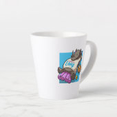 Neem het rustig ontspannen neushoorn grappig zwemb latte mok (Rechterhoek)