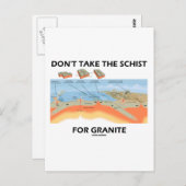 Neem het schema niet voor graniet (geologische Hum Briefkaart (Voorkant / Achterkant)