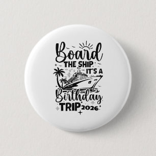 Neem het schip een verjaardagsreis 2026 cruise squ ronde button 5,7 cm