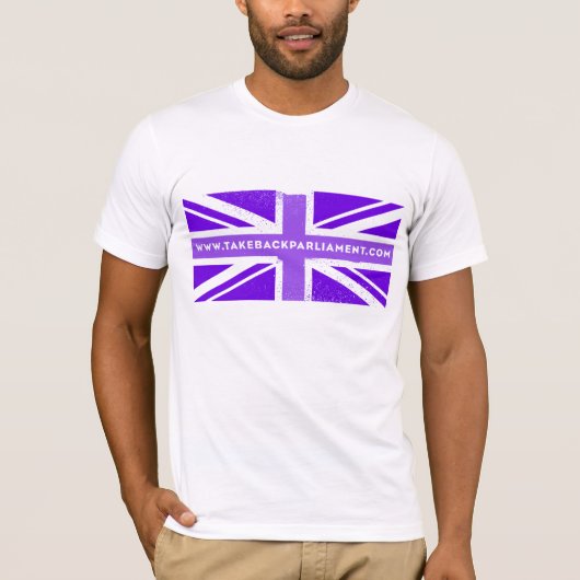 Neem het terug vlag, mannen wit t-shirt (Voorkant)