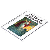 Neem het zwaard van de rechtvaardigheid op notitieboek (Linkerzijde)