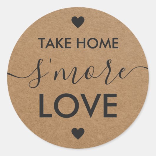 Neem Home S'more Liefde Stickers (Voorkant)