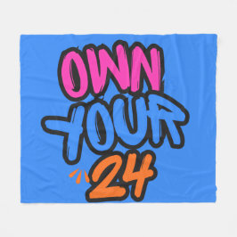 Neem je 24 uur onder controle fleece deken